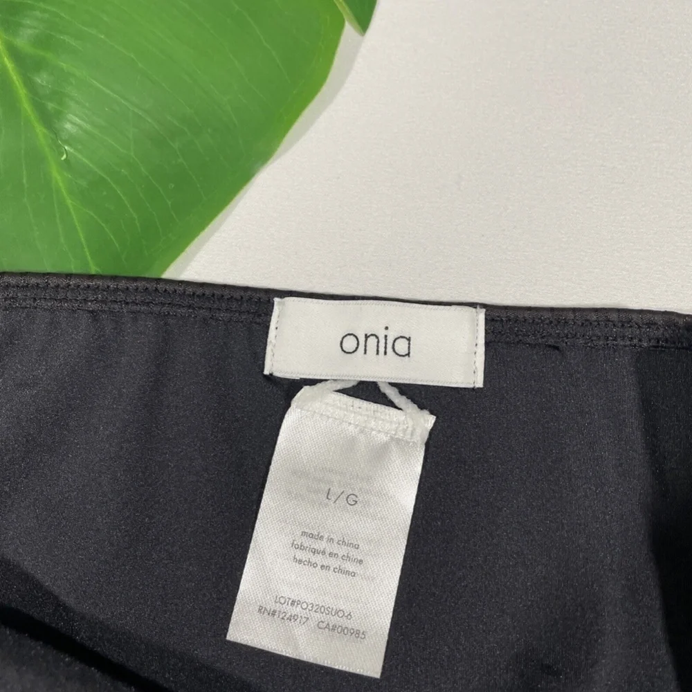 NEW Onia‎ [ Large ] Ashley Metallic Zigzag Bikini Bottom in Black
